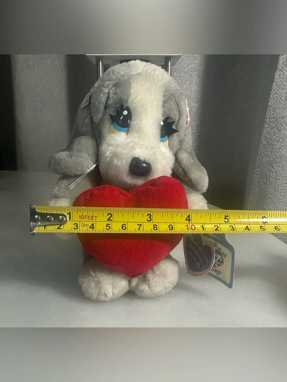 VINTAGE ‘90s Applause Sad Sam & Honey Plush Puppy Holding Red Heart W/ TAGS